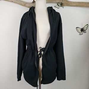 Rail black long zip up blax. Oversized